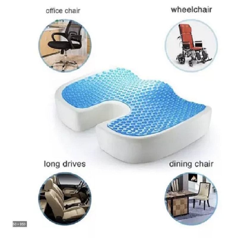 GENERICO - COJÍN DE ASIENTO ESPUMA VISCOELÁSTICA GEL