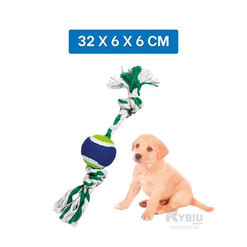 RYBIU IMPORT - Cuerda de Juego Canino en Multicolor Y+Banderitas adhesivas