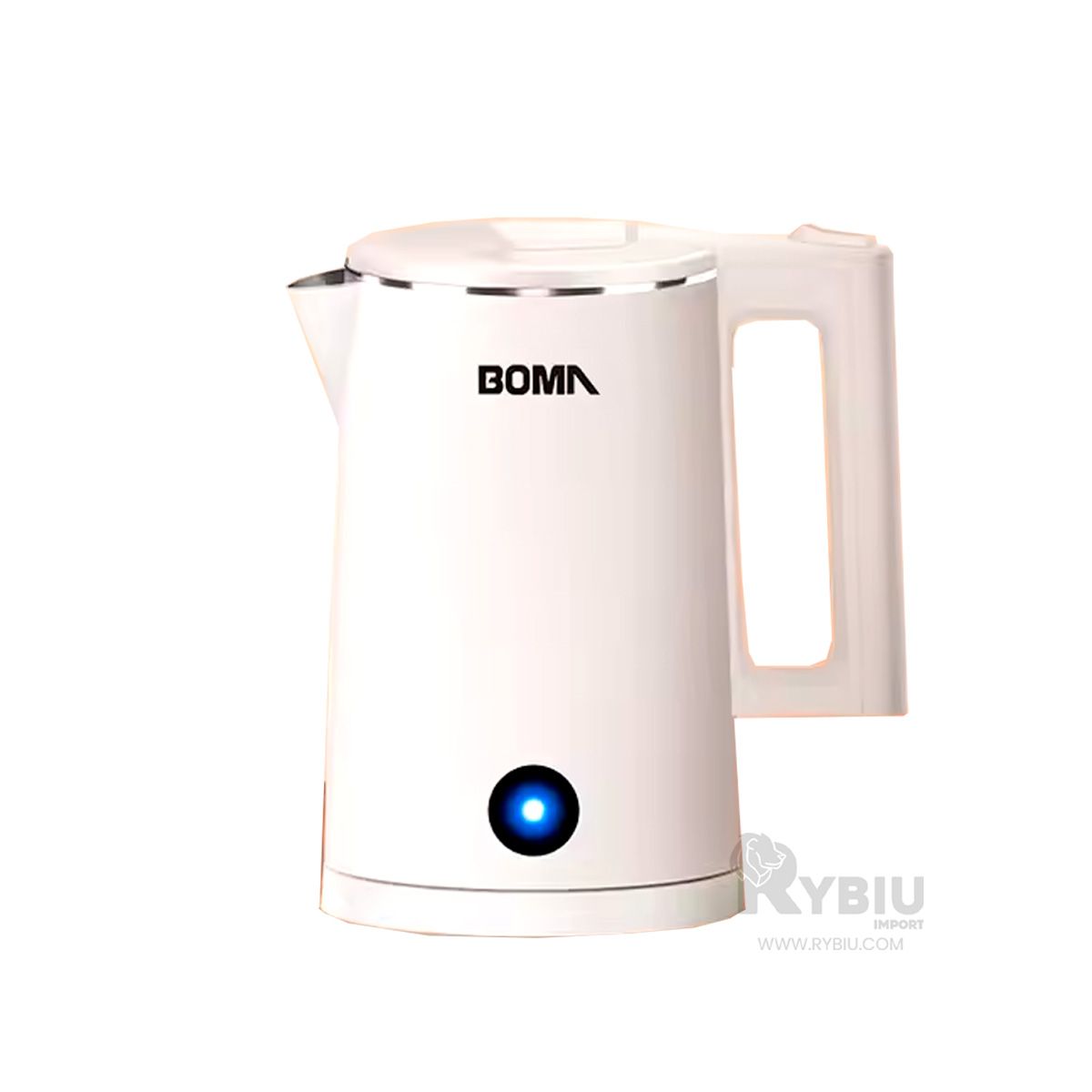 RYBIU IMPORT - Jarron Apagado Automatico 1800ml en Blanco Y+Gift MiniAgenda