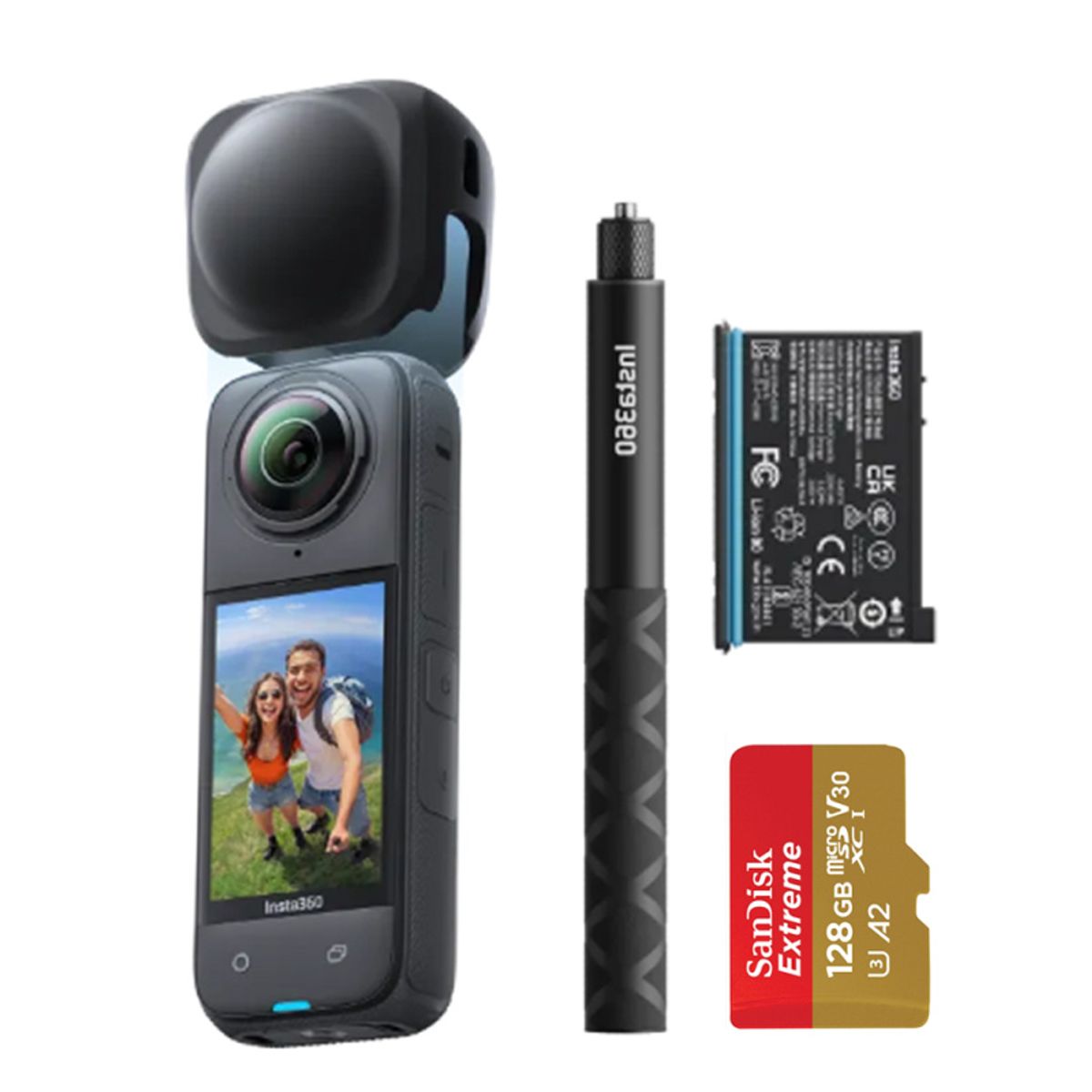 INSTA 360 - Insta360 X4 128GB con Selfie Stick Invisible de 114 cm Batería