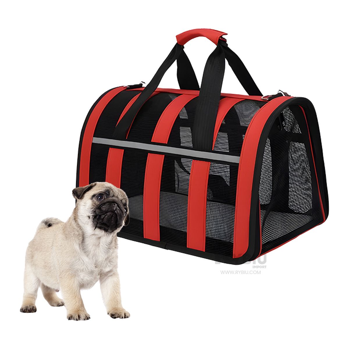 GENERICO - MochilaTransparpotador Reflectivos para Perro Color Rojo