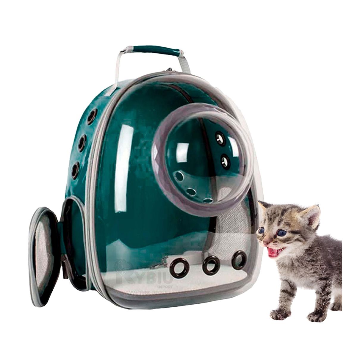 RYBIU IMPORT - Maletin de Transporte de Animal Verde Y+Envoltorio de Regalo