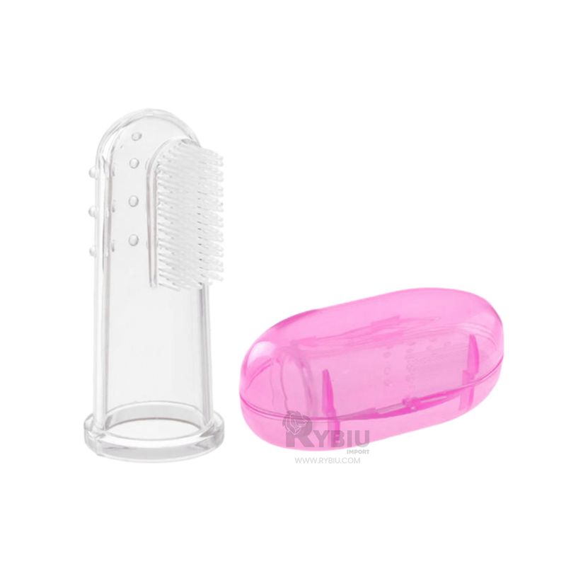 RYBIU IMPORT - Dedal Dentrifico en Color Rosado Y+Banderitas Adhesivas