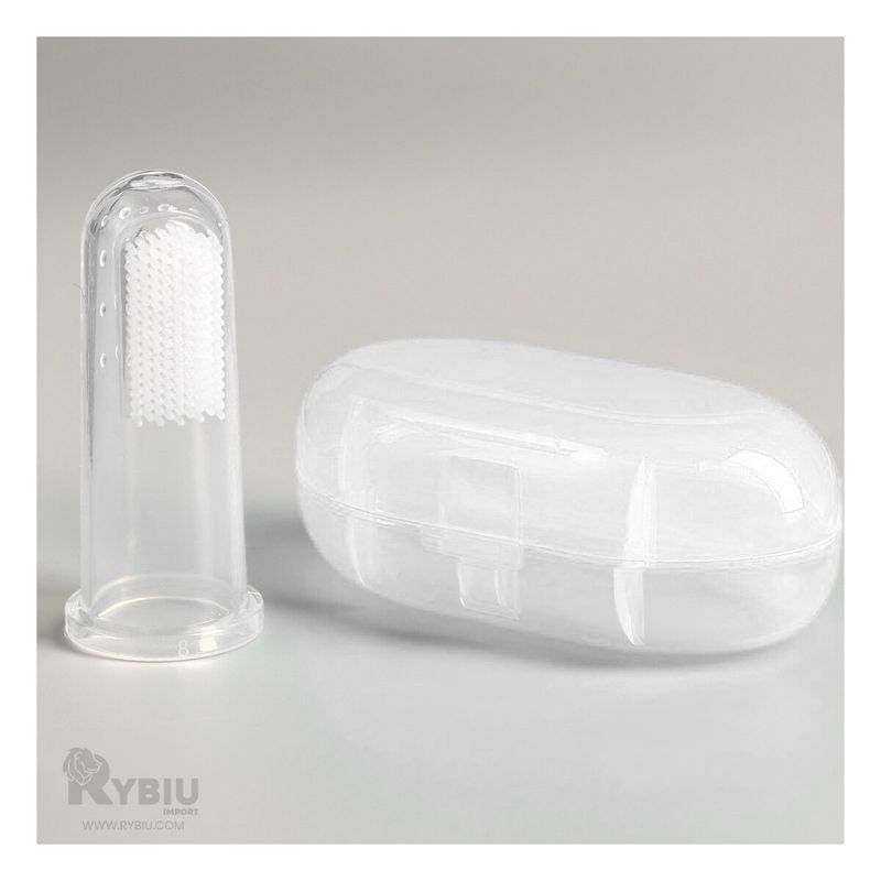 RYBIU IMPORT - Cepillo de Dientes Dedal Infantil de Color Transparente