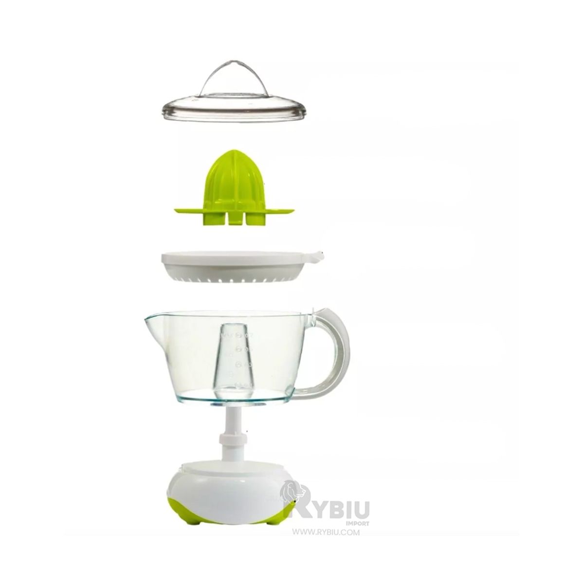 RYBIU IMPORT - Exprimidor Rapido de 1200ml en Blanco Y+Papel de Regalo