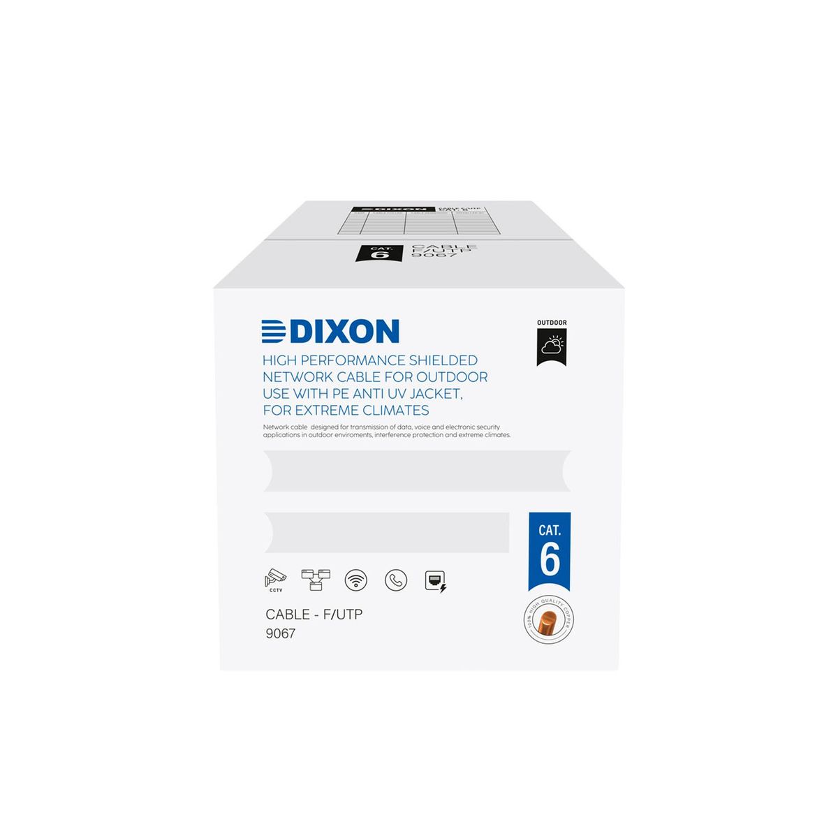 DIXON - Rollo Cable Utp x caja Cat 6 dixon Serie 9067 Exterior 305metros