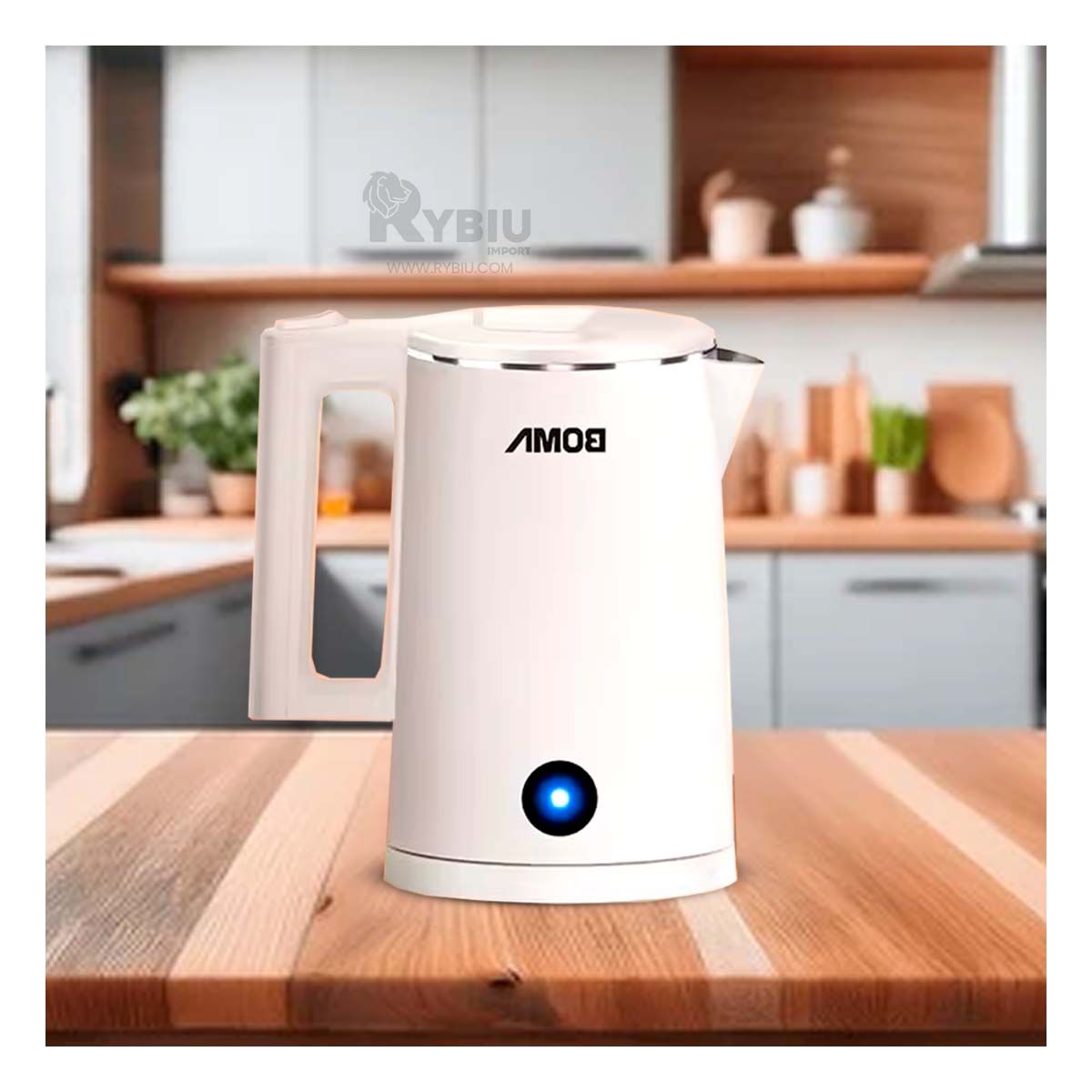 GENERICO - Jarron Apagado Automatico 1800ml en Blanco Y+Gift MiniAgenda