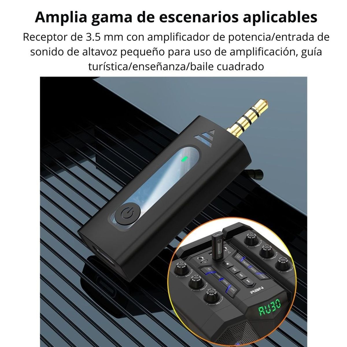 GENERICO - Micrófono Inalámbrico Solapero con Receptor de 35mm K35