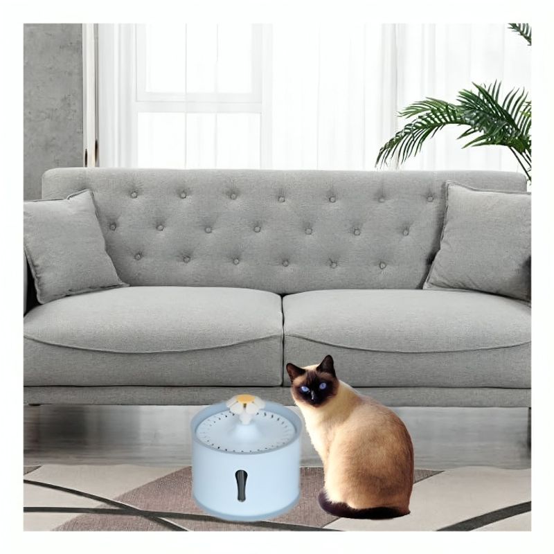 RYBIU IMPORT - Fuente Circular de Color Celeste Gris Y+Regalo Agendita