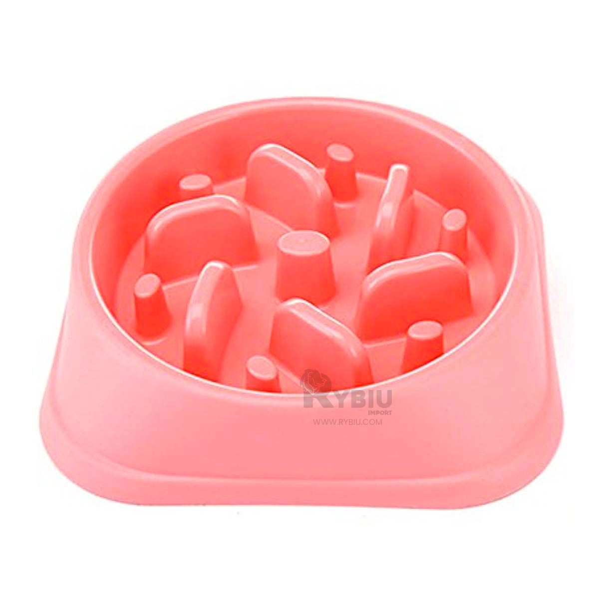 RYBIU IMPORT - Comedero Antiestres para Perro de Color Rojo Y+Gift Stickers