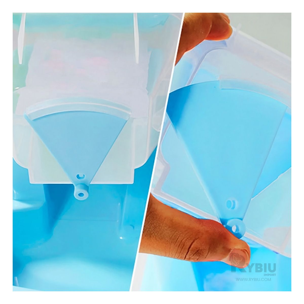 GENERICO - Dispensador de Alimento Automatico Celeste Y+Regalo Stickers