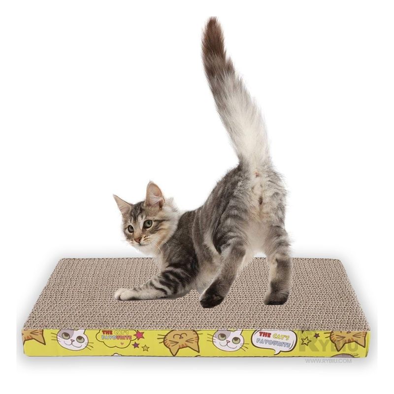 RYBIU IMPORT - Rascador Bonito y Sofisticado de Carton Y+Regalo Stickers