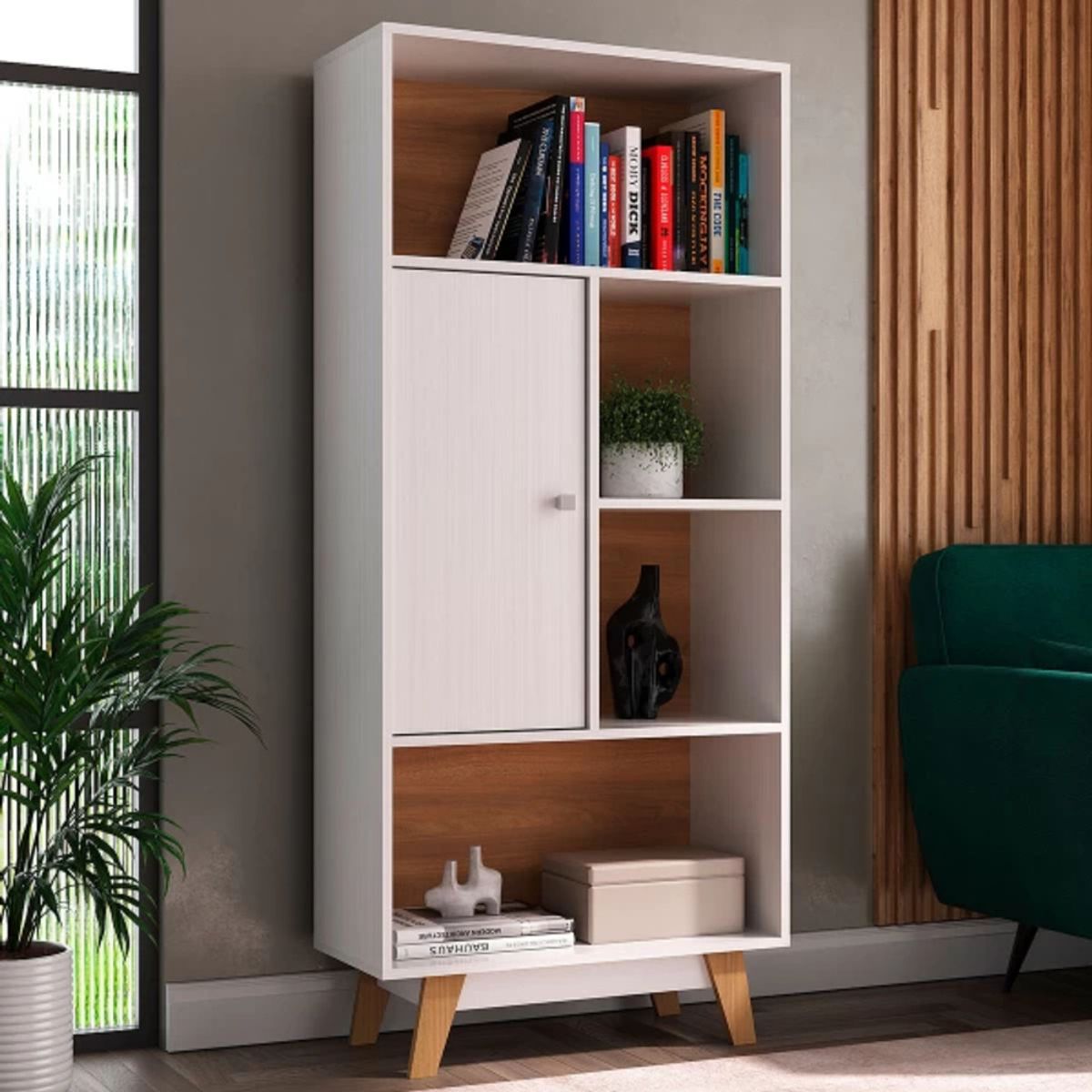 TU MESITA - Librero Multiusos Seúl color Blanco 1 puerta TU MESITA