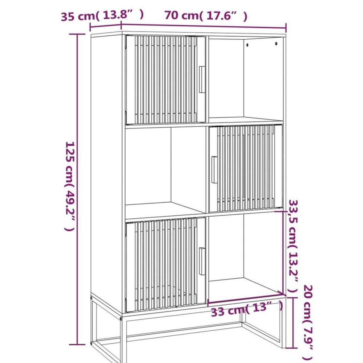 TU MESITA - Librero Multiusos TU MESITA Beltran color Haya 3 puertas