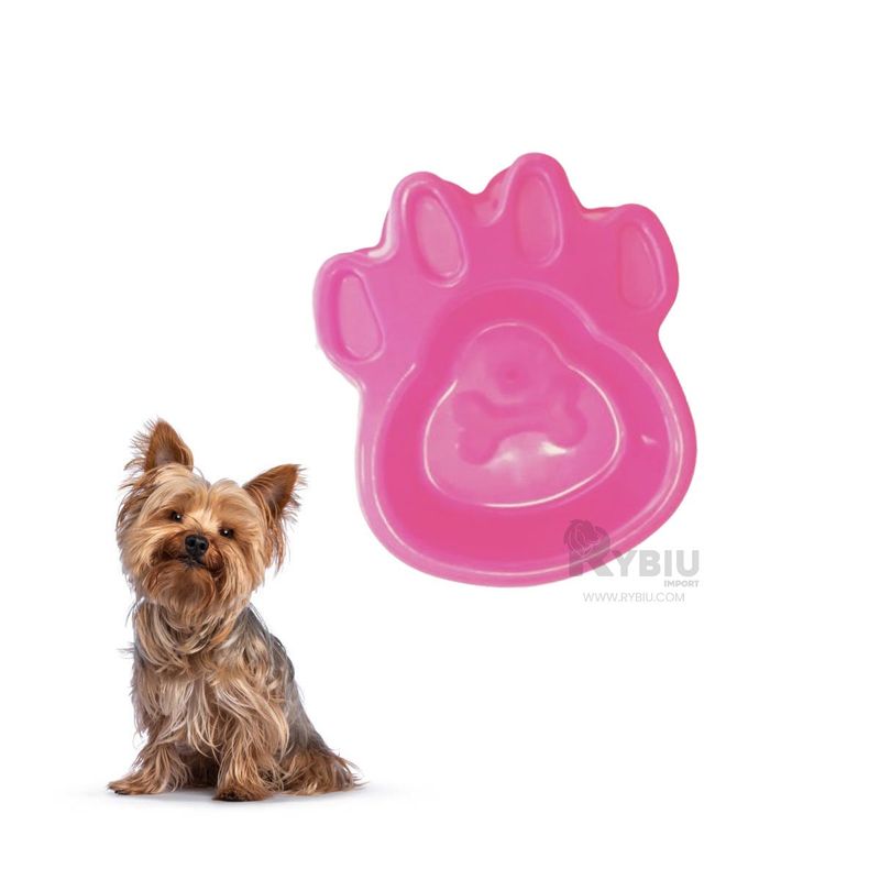 RYBIU IMPORT - Plato Estilizado para Pets de Rosado Y+Papel de Regalo