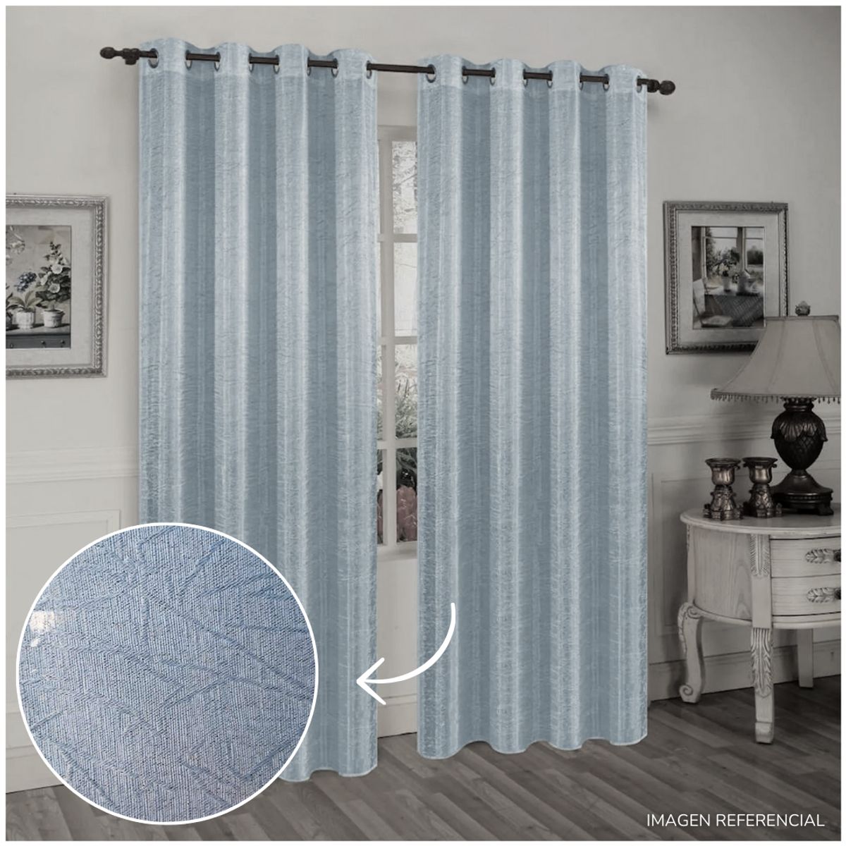 INSPIRA MARKET - Set de Cortina cortina elegante 140 X 240 cm Blackout