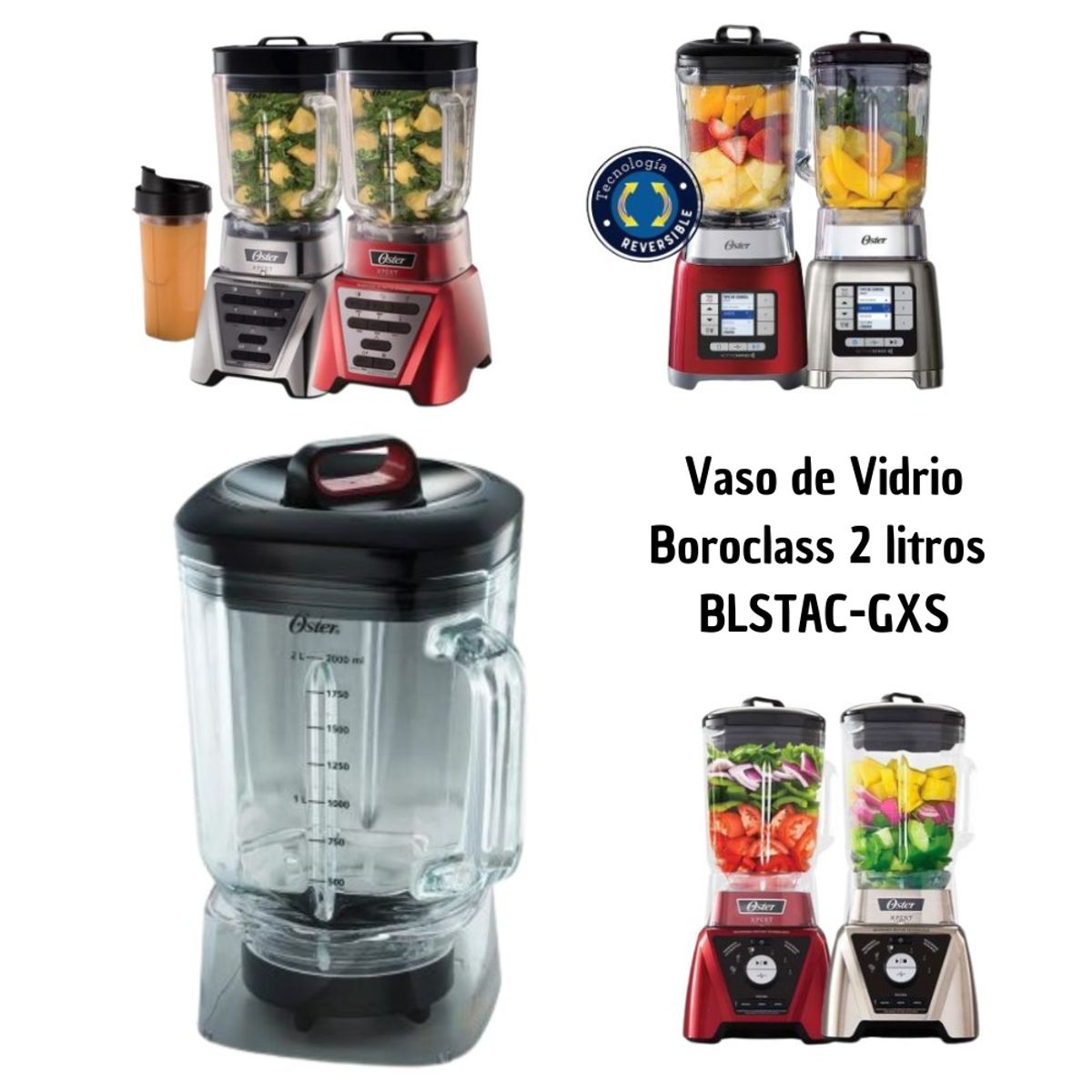 OSTER - Vaso de Vidrio Boroclass 2 litros Oster BLSTAC-GXS