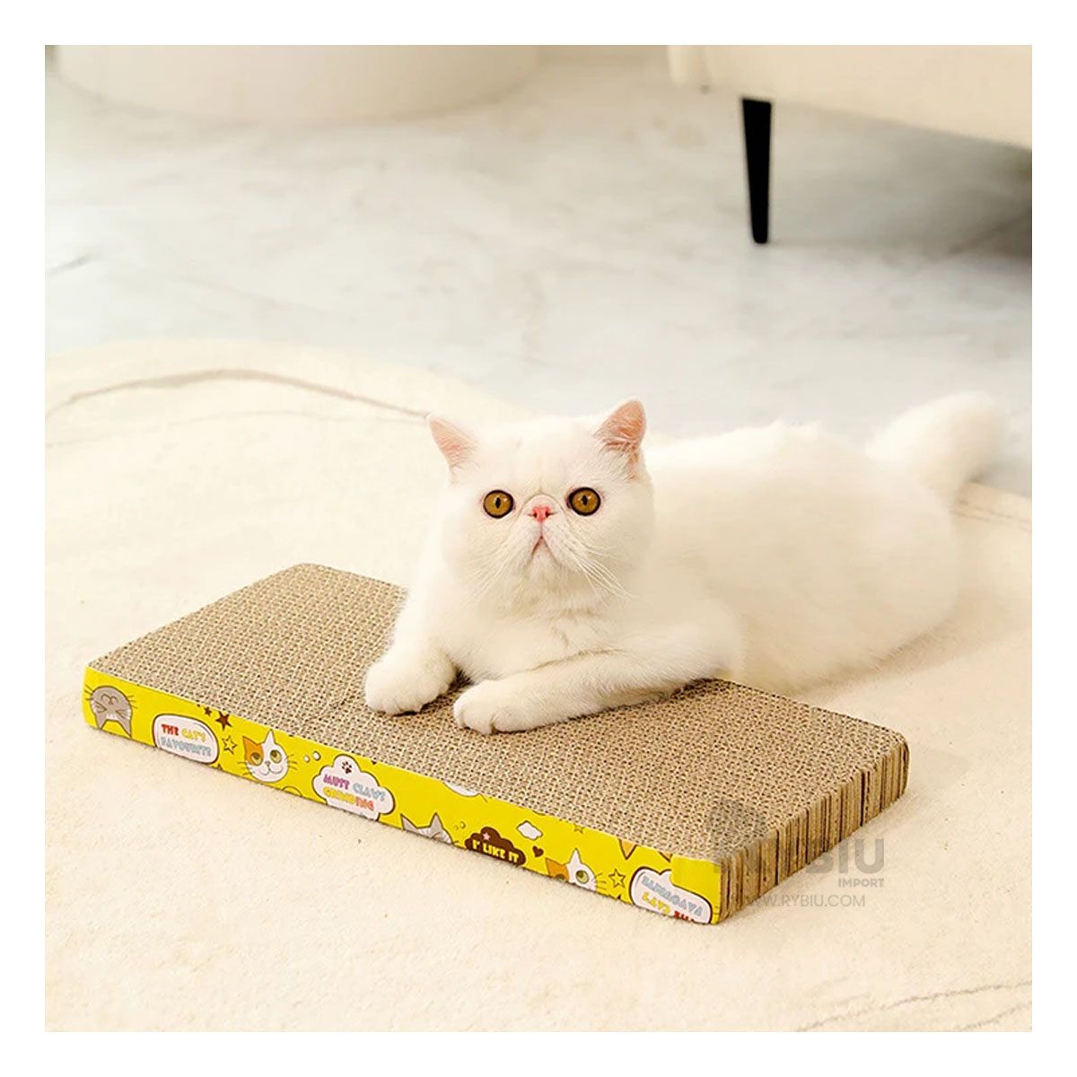 GENERICO - Rascador Funcional de Felinos de Carton Y+Papel de Regalo