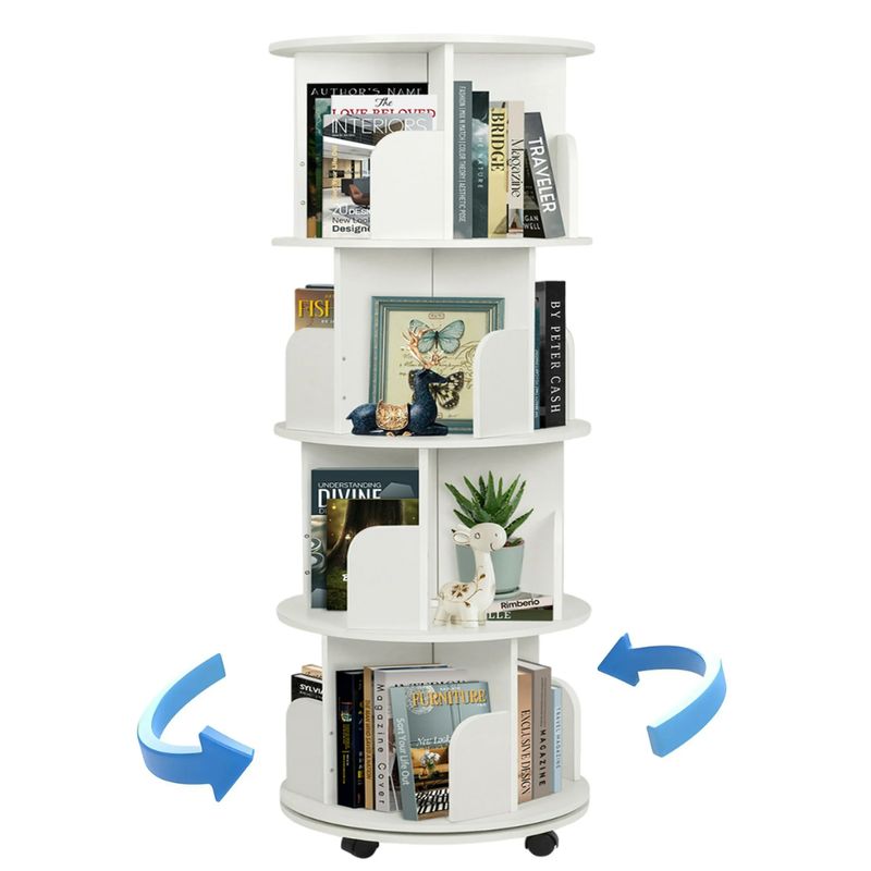 GENERICO - Librero Giratorio Calvin Blanco Petrox Home