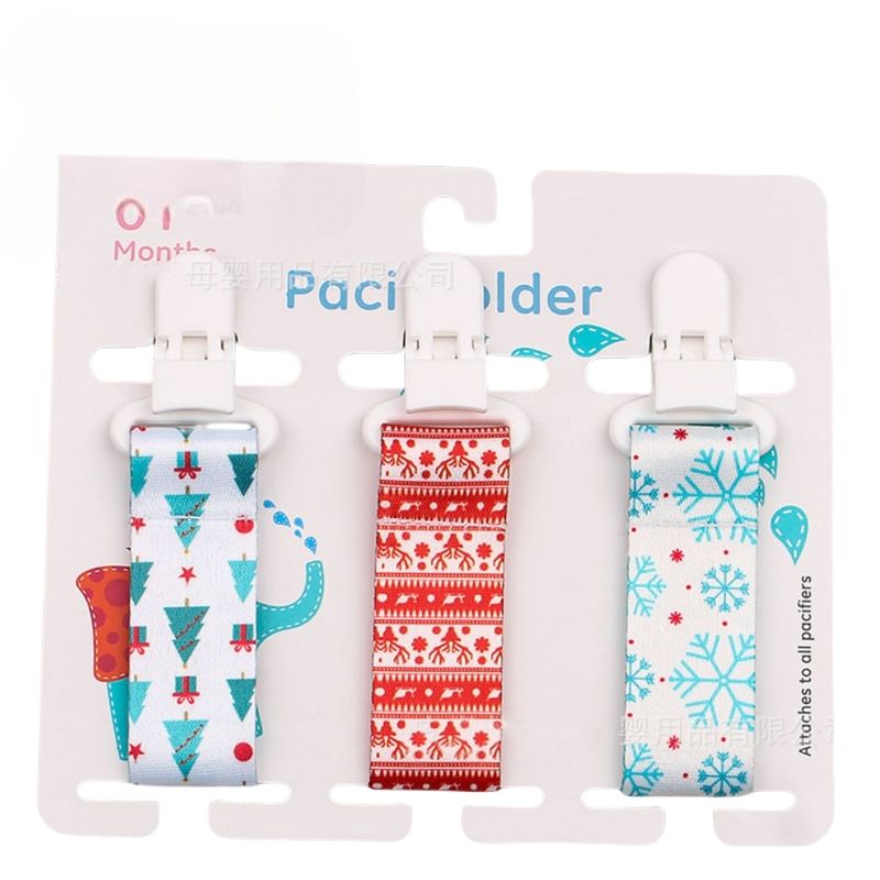 THE BABY SPOT - Pack x 3 un - Sujetadores de chupón para bebé (SNOW)