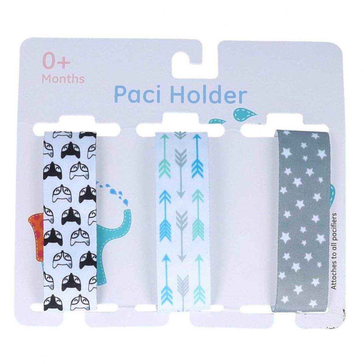 THE BABY SPOT - Pack x 3 un - Sujetadores de chupón para bebé (STARS)