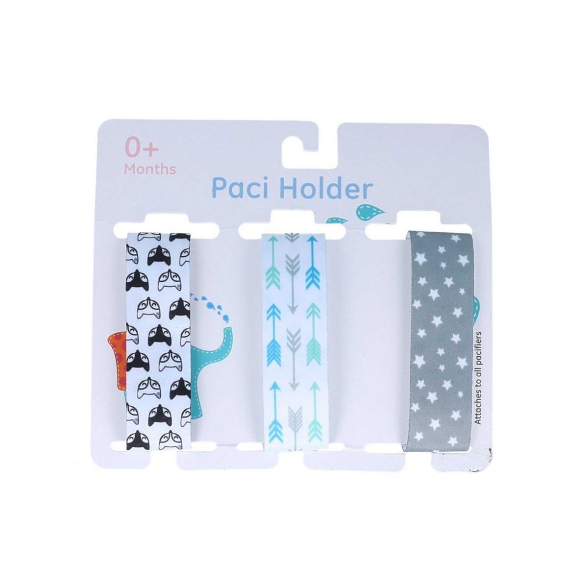 THE BABY SPOT - Pack x 3 un - Sujetadores de chupón para bebé (STARS)