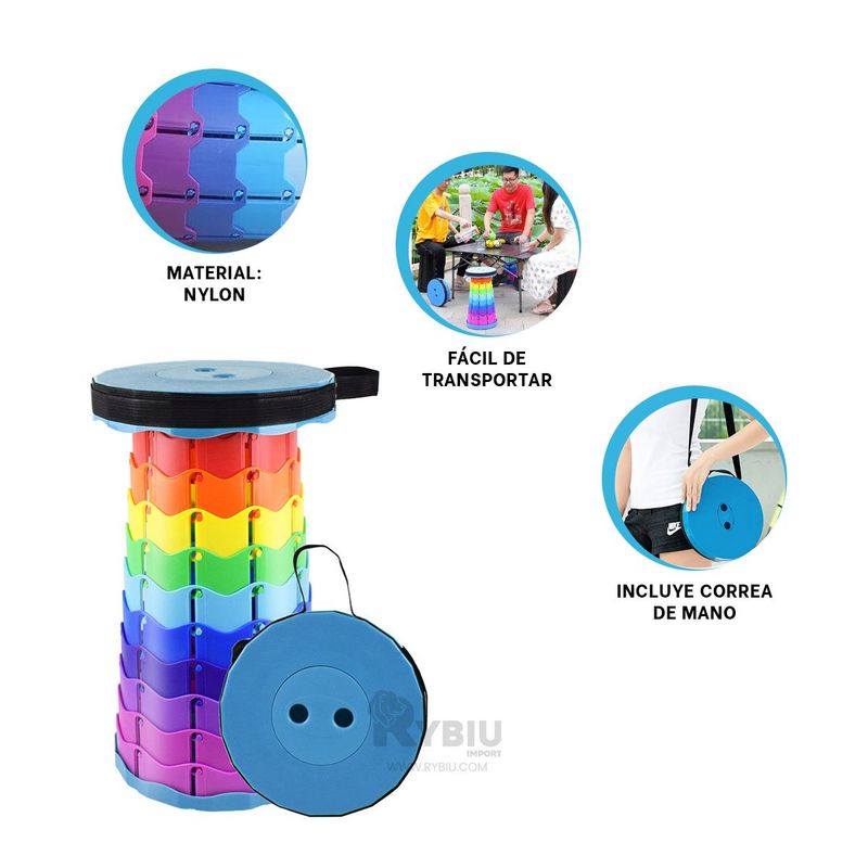 GENERICO - Banco Retractil y Moderno en Multicolor Y+Gift MiniAgenda