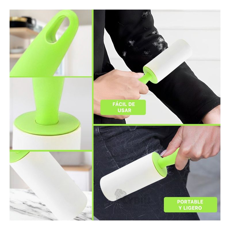 GENERICO - Escobilla Adhesiva para Ropa de Tono Verde Y+Gift MiniAgenda