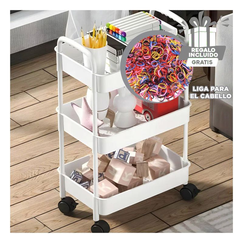 GENERICO - Estanteria Elegante en Color Blanco Y+Ligas de Regalo