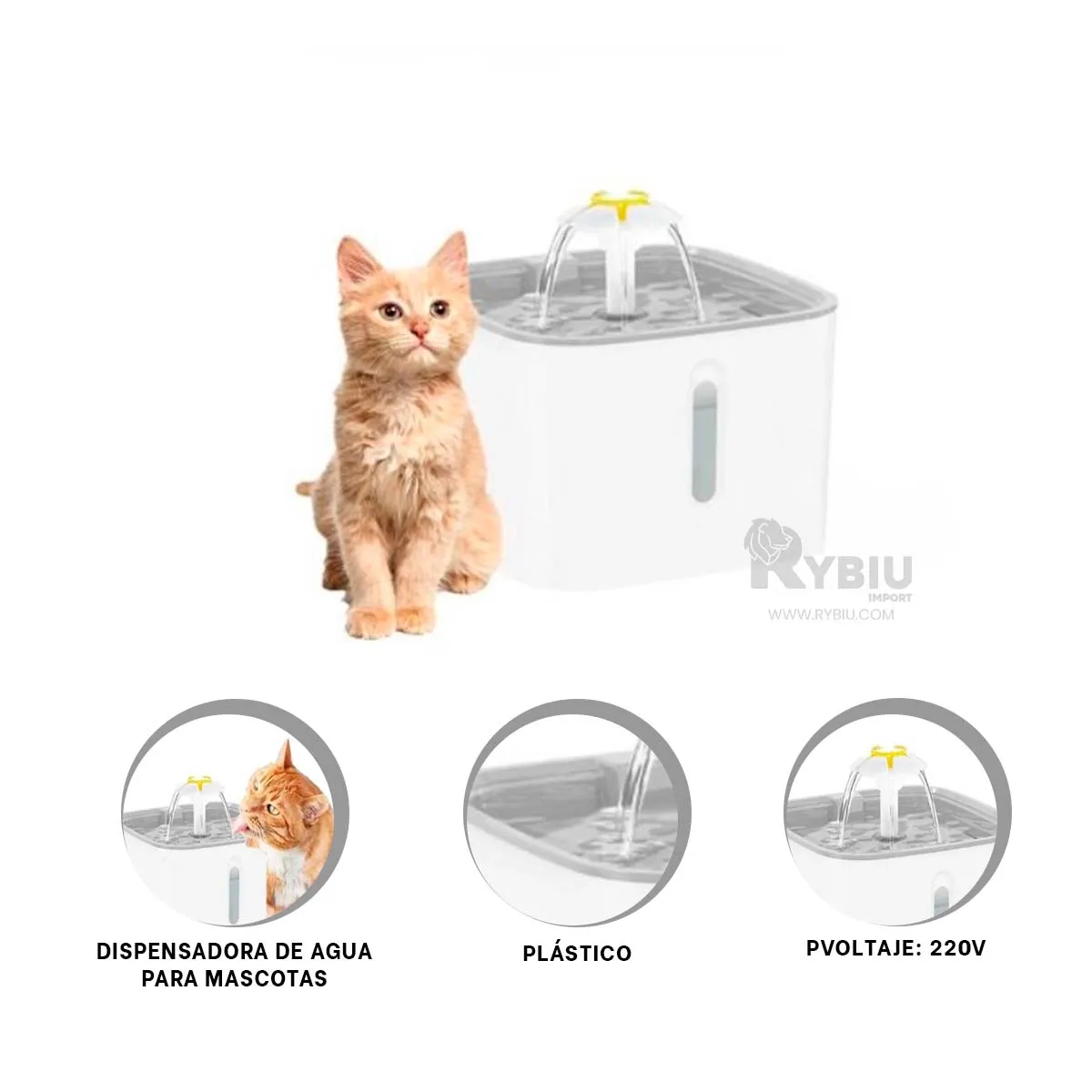 GENERICO - Hidratador para Mascotas Cuadrado Blanco Y+Post-it Adhesivos