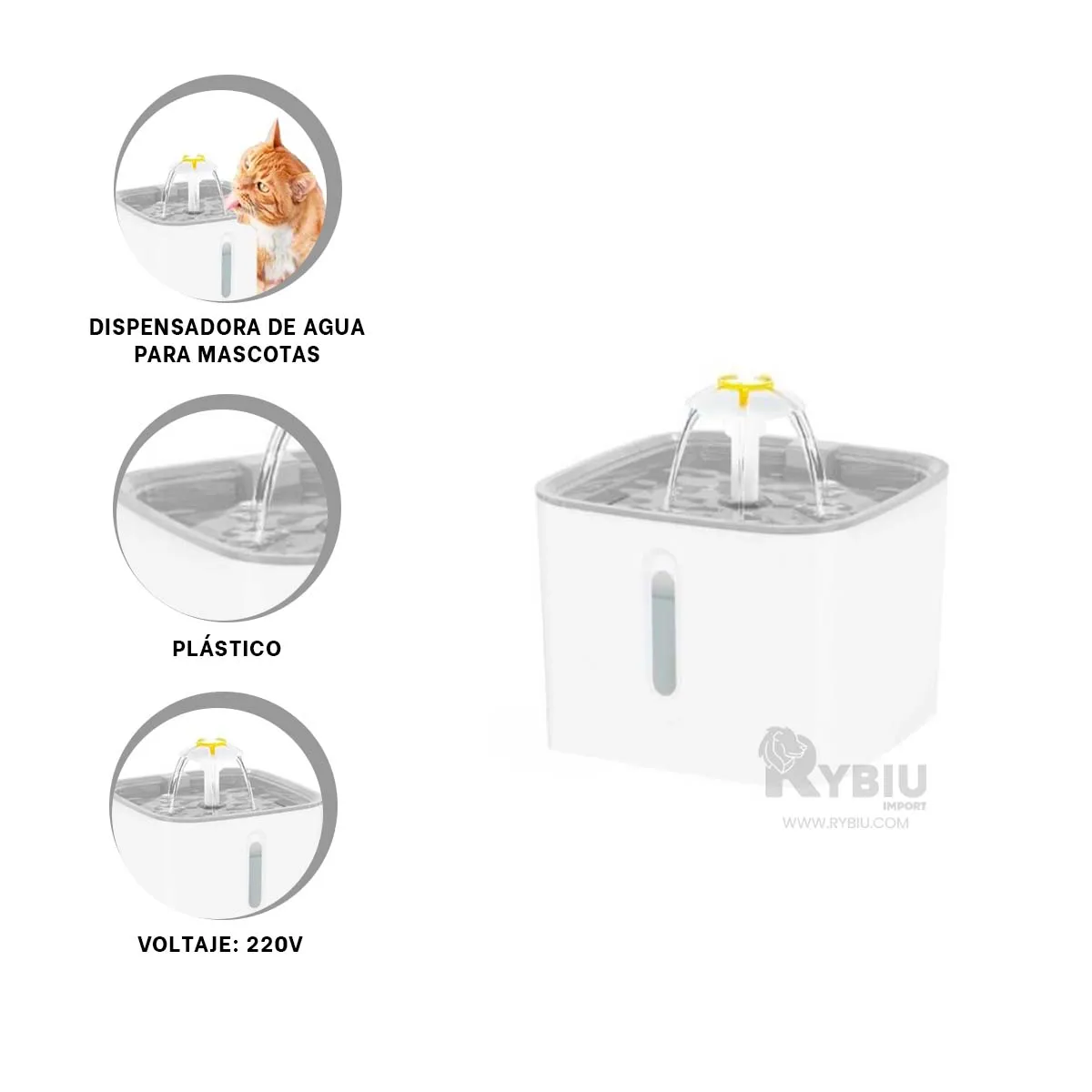 GENERICO - Hidratador para Mascotas Cuadrado Blanco Y+Post-it Adhesivos