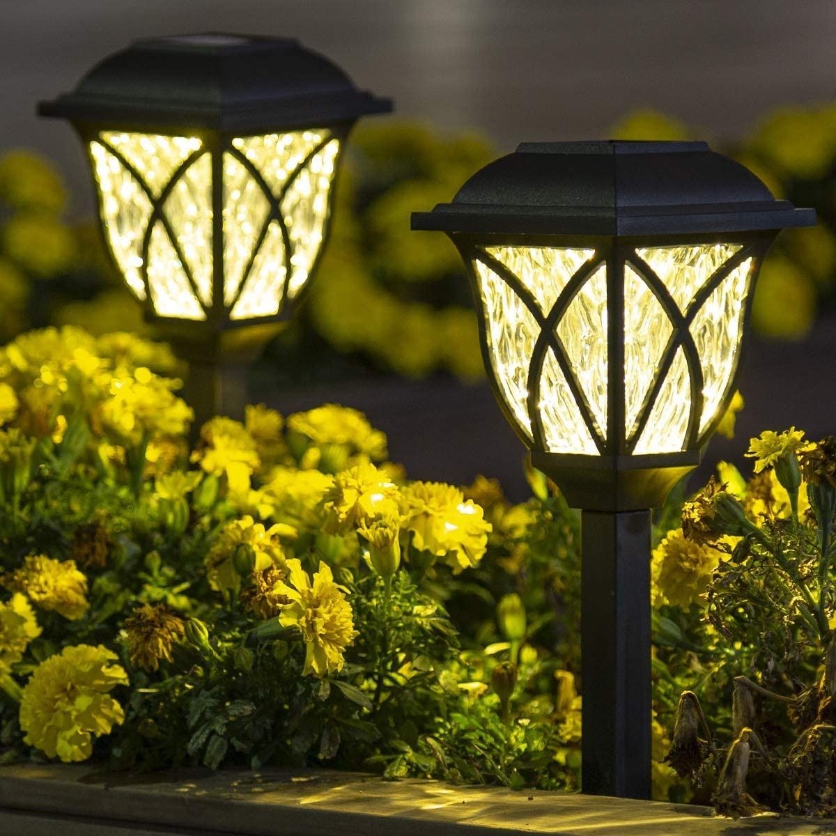 HOME NEAT - 2 Unidades LED Lámpara Solares para Jardín Luz Exterior blanco cálido