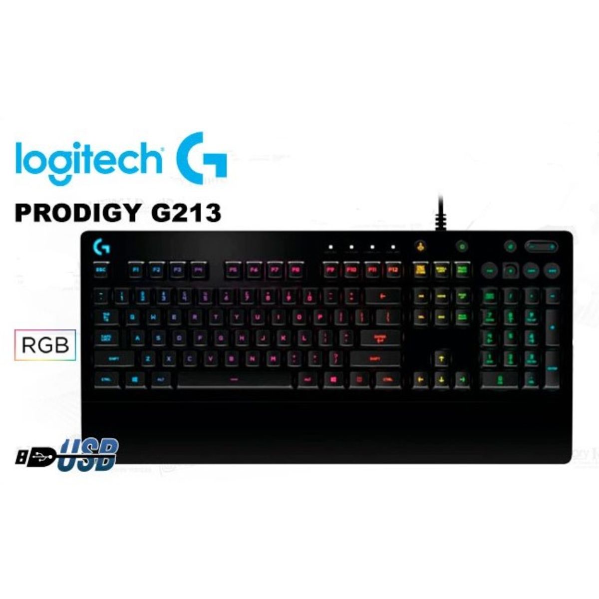 LOGITECH - Teclado Gaming Logitech G G213 Prodigy Rgb