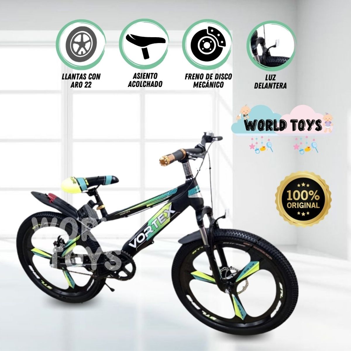 GENERICO - Bicicleta para Niños Aro 22 «GIRONS» Green