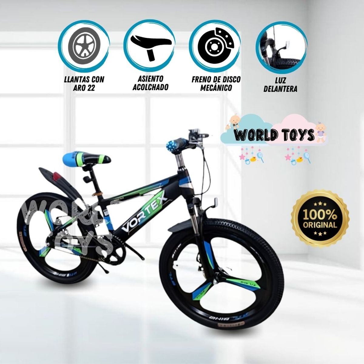 GENERICO - Bicicleta para Niños Aro 22 «GIRONS» Sky Blue