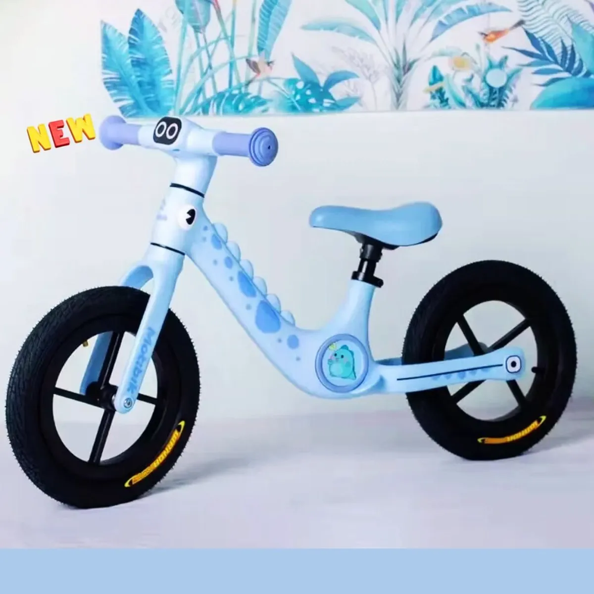 GENERICO - Bicicleta de Equilibrio DINOSAURIO para Niños Color Azul