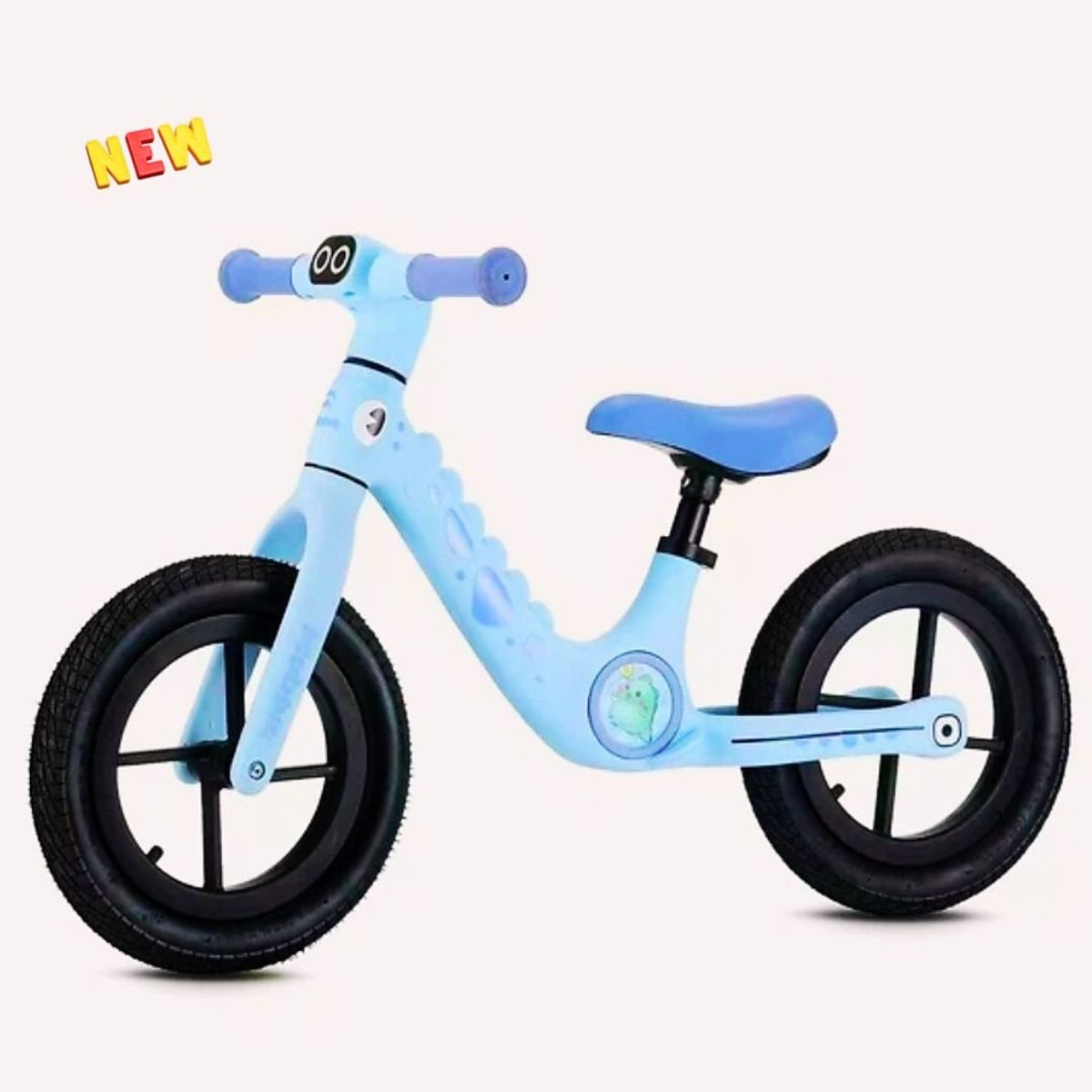 GENERICO - Bicicleta de Equilibrio DINOSAURIO para Niños Color Azul