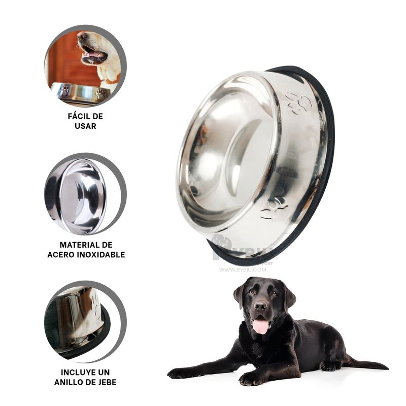 RYBIU IMPORT - Recipiente para Canino Portable en XXL 33 cm Y+Gift Stickers