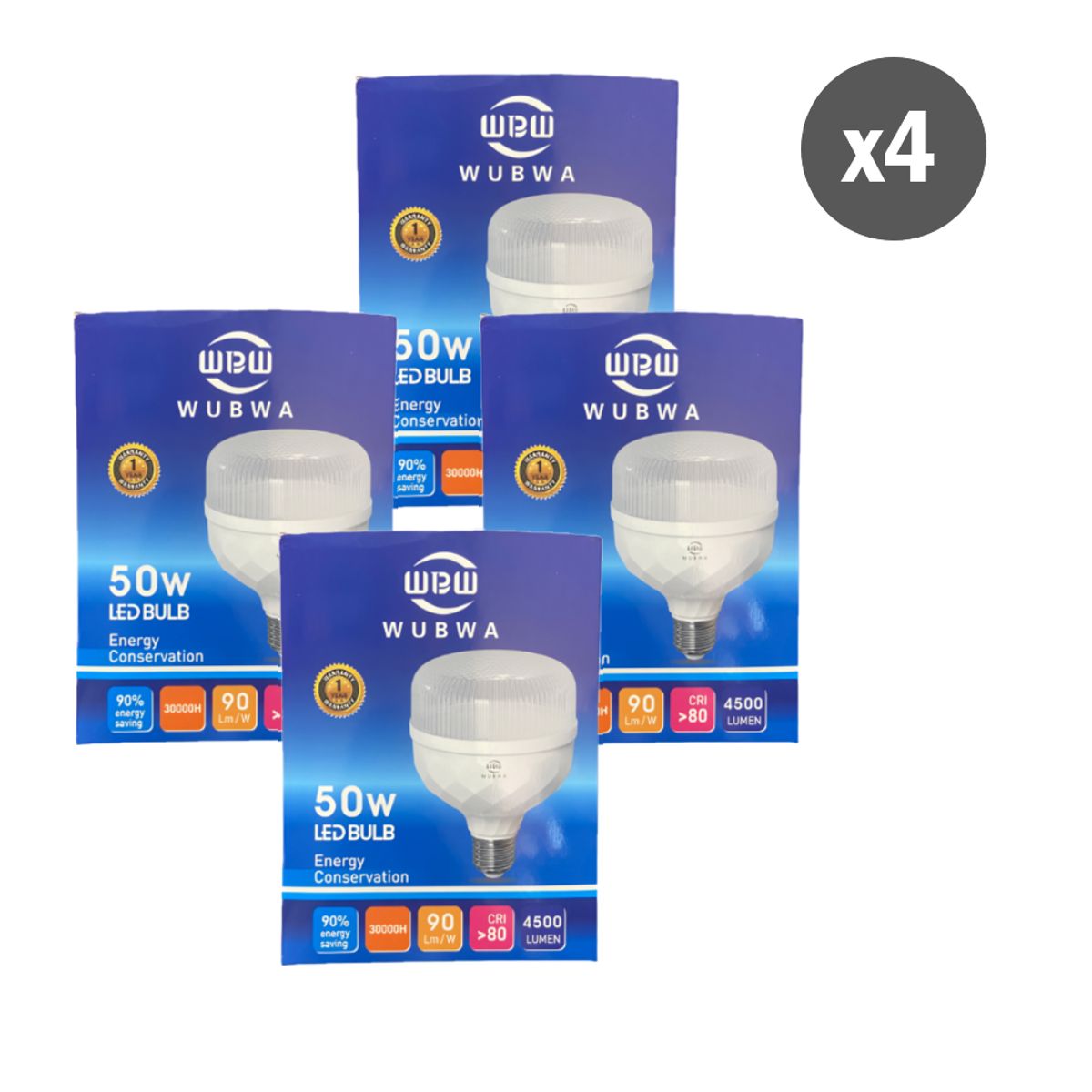 GENERICO - Pack x4 Bombilla Led De 50w High Power Potente