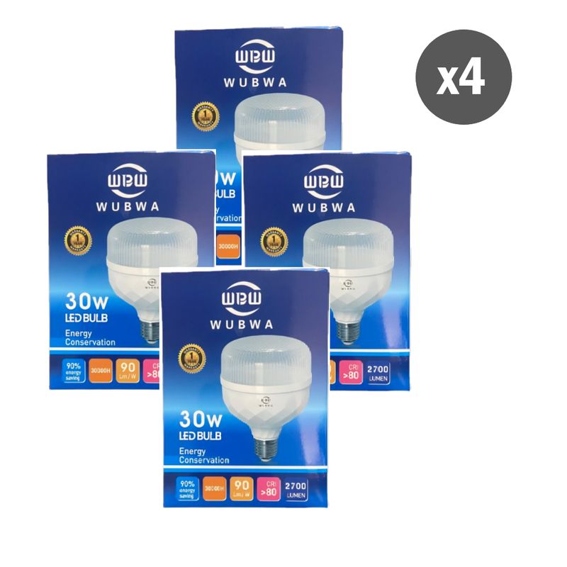 GENERICO - Set x4 Bombilla led de 30W High Power Potente
