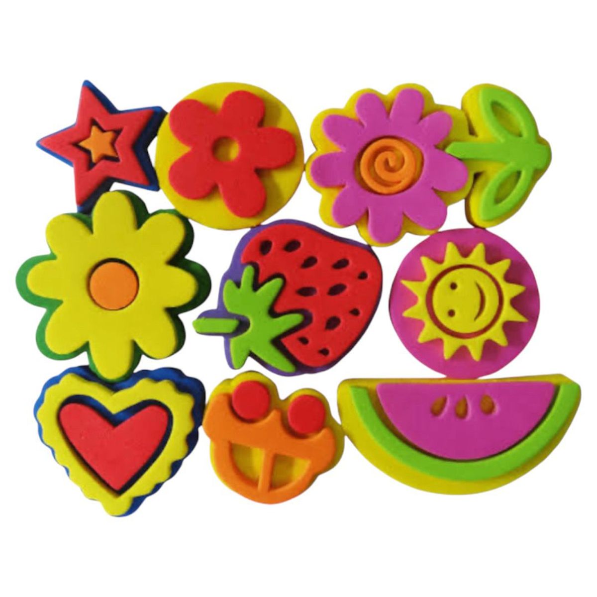 GENERICO - Pack x 9 sellos Goma Eva Modelo 2