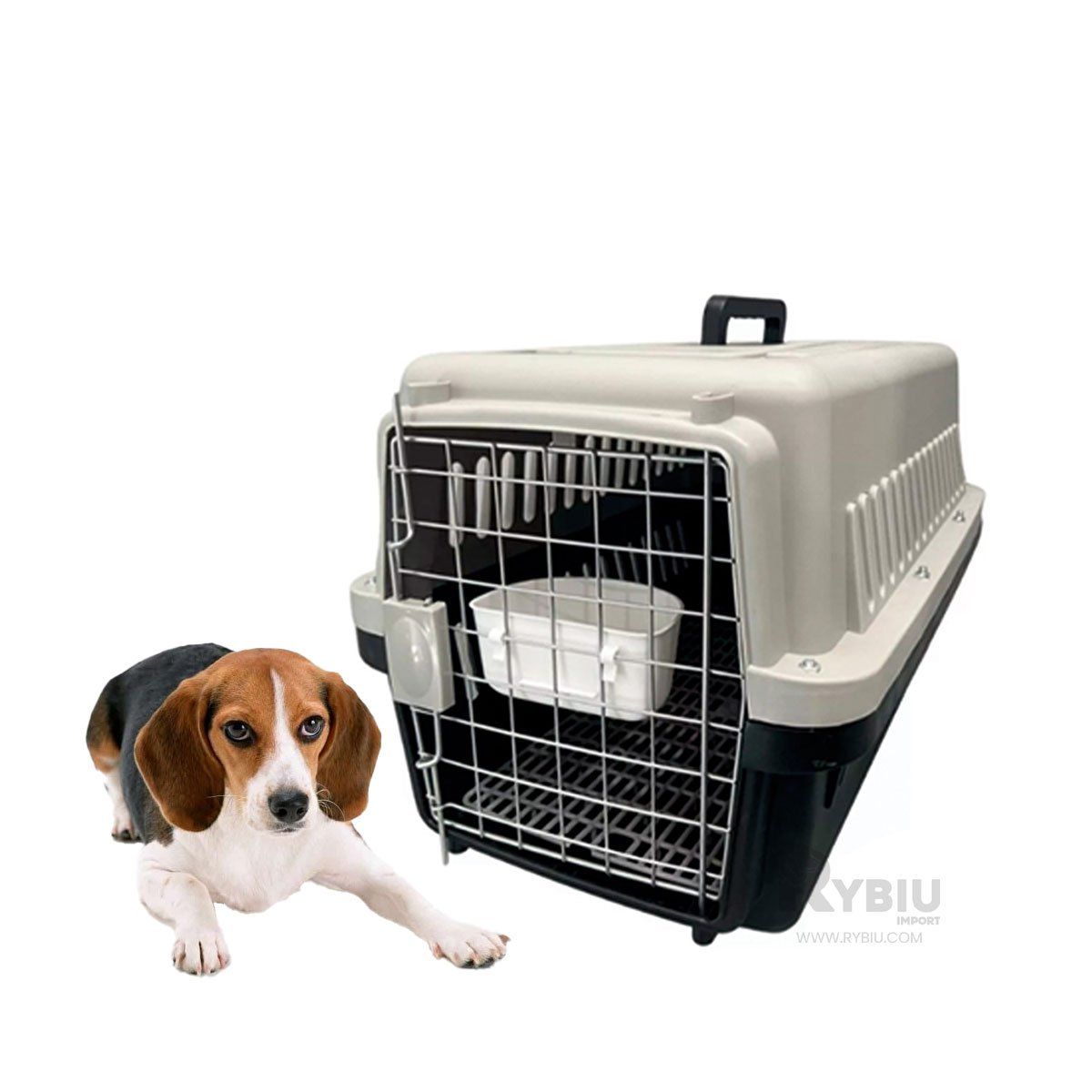 GENERICO - Caja Resistente para Mascota L50 Color Negro Y+Gift Stickers