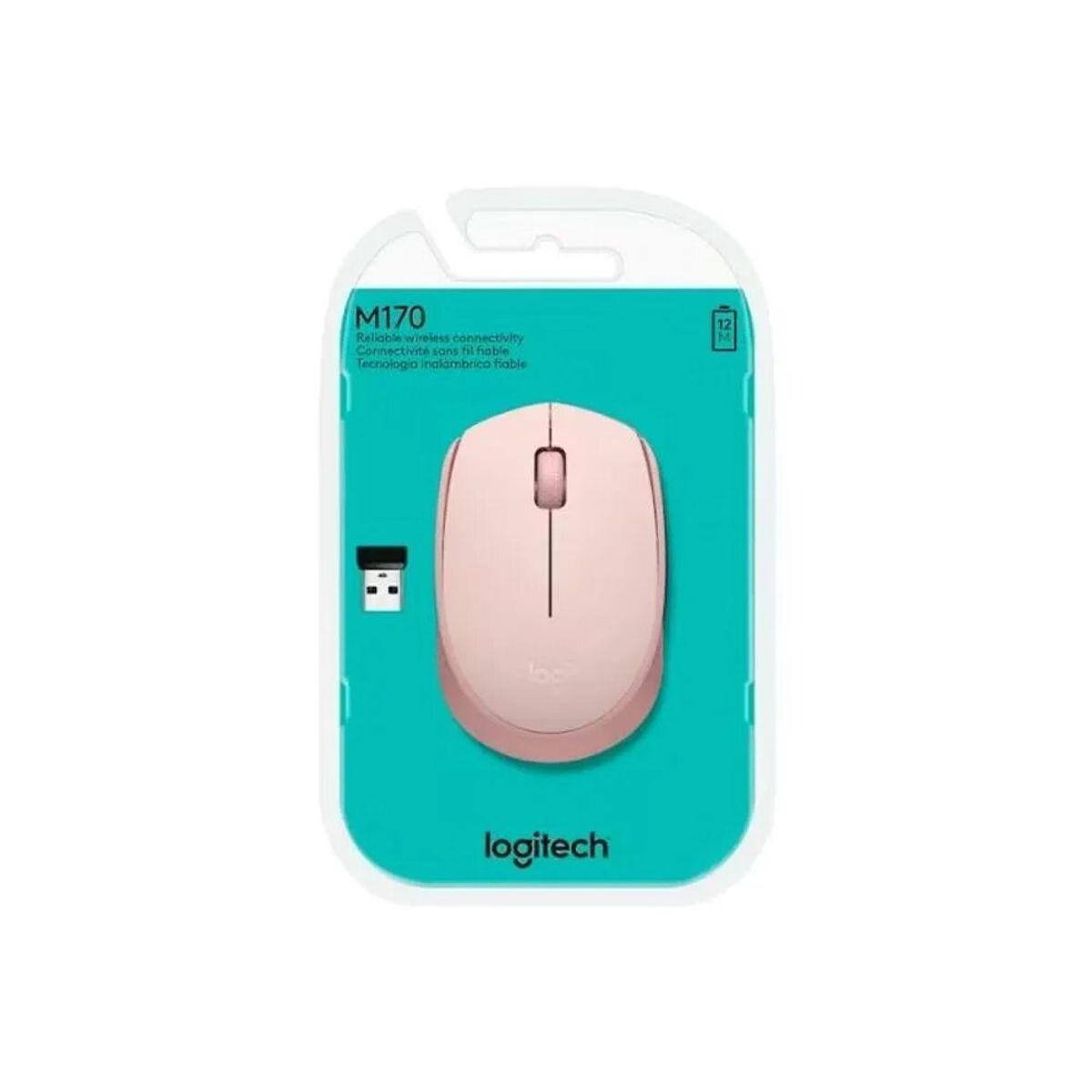 LOGITECH - Mouse Logitech M170 Wireless Rosa
