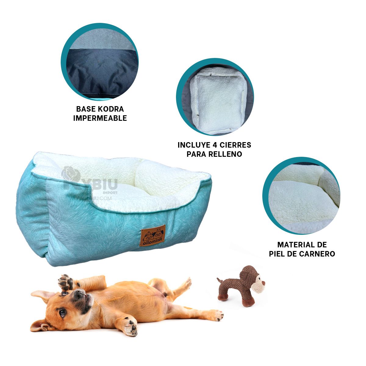 GENERICO - Colchon Pet en Verde Hade y Perla Talla M Y+Regalo Agendita