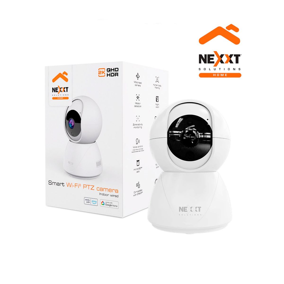 NEXXT SOLUTIONS - Cámara Wifi Nexxt NHC-IP10 3MP Motorizada Audio Bidireccional Deteccion humana