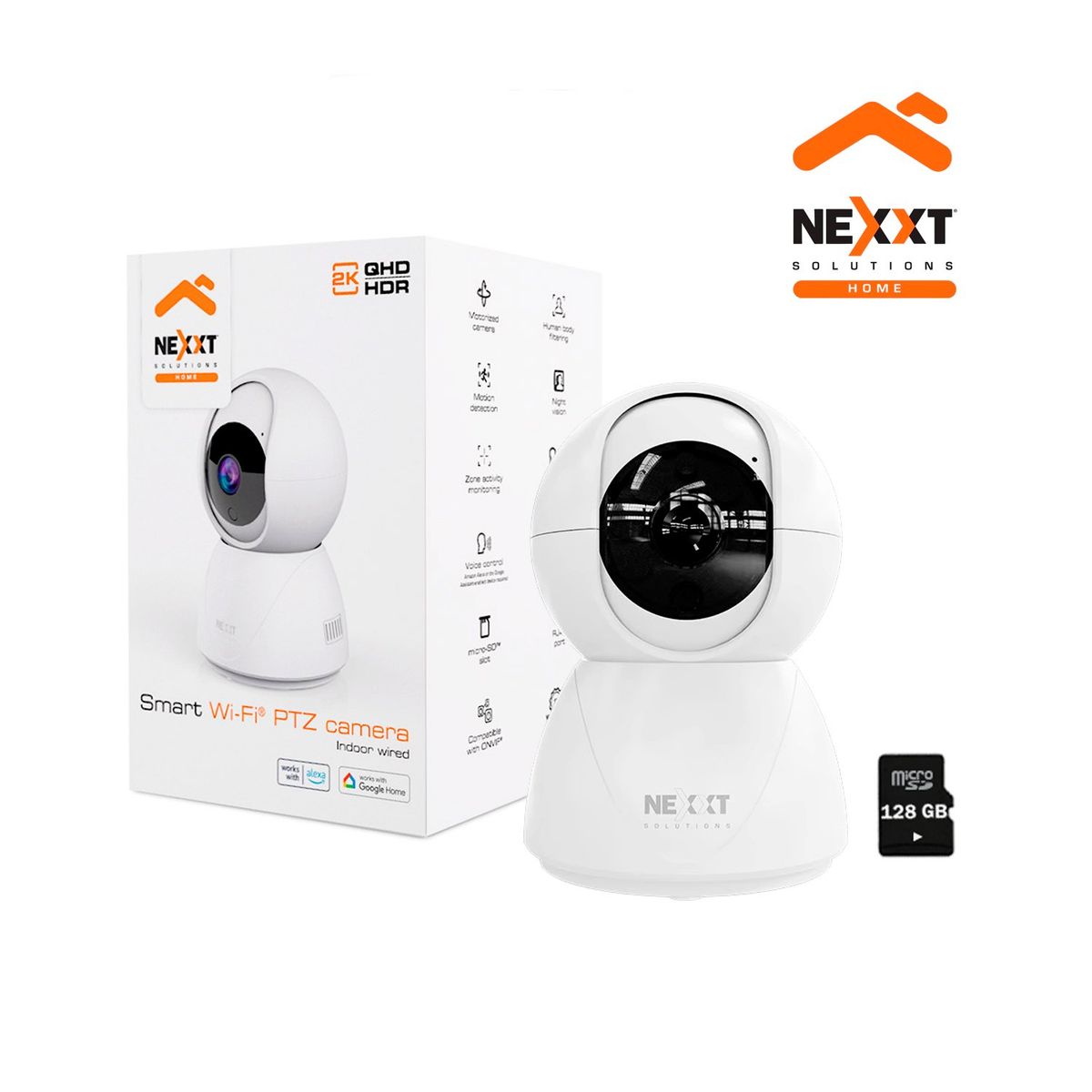 NEXXT SOLUTIONS - Cámara Wifi PTZ Nexxt NHC-IP10 3MP Audio Bidireccional Deteccion humana+ SD128GB