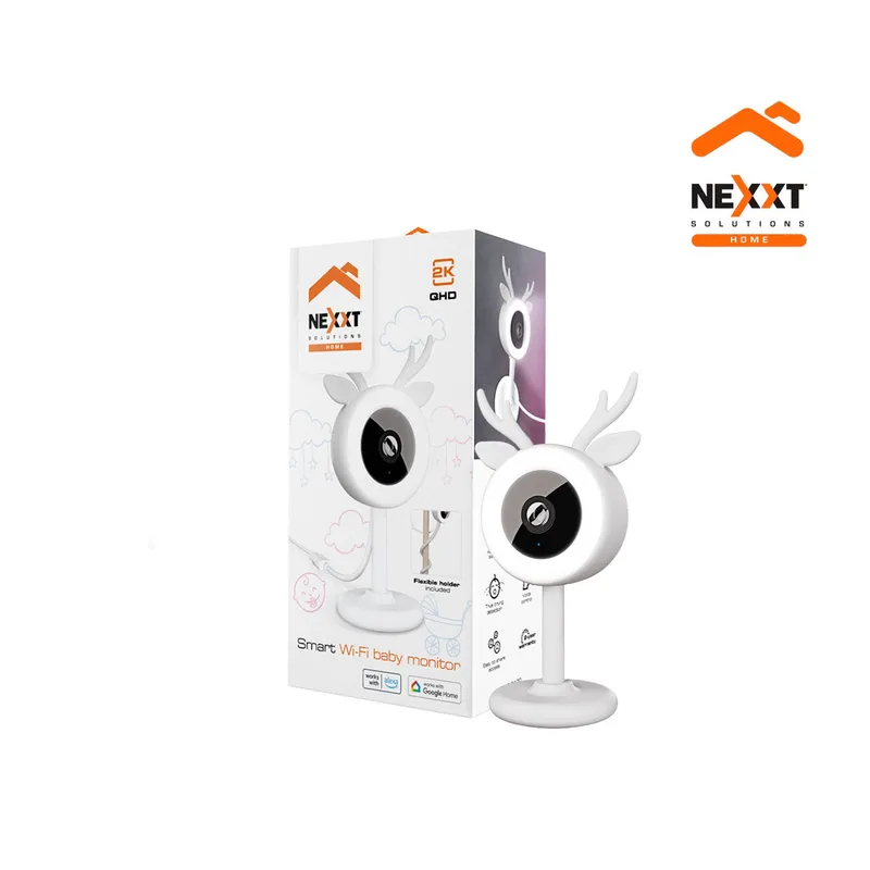 NEXXT SOLUTIONS - Monitor para bebé WiFi Nexxt NHC-B100 2K Audio Bidireccional Detección llanto