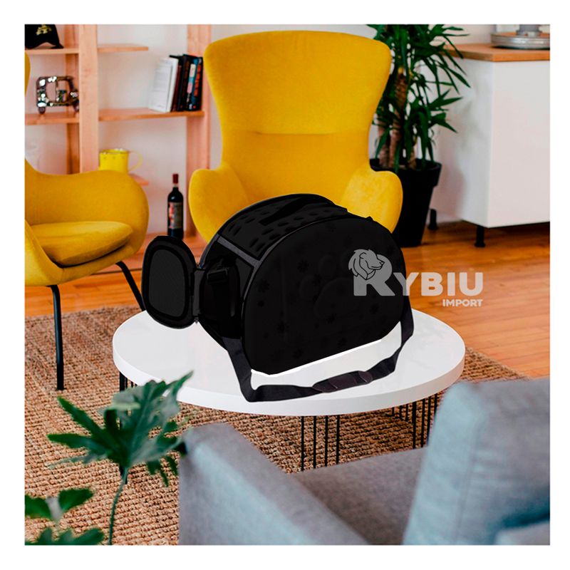 RYBIU IMPORT - Transportin con Ventilacion para Mascotas Negro Y+MiniAgenda
