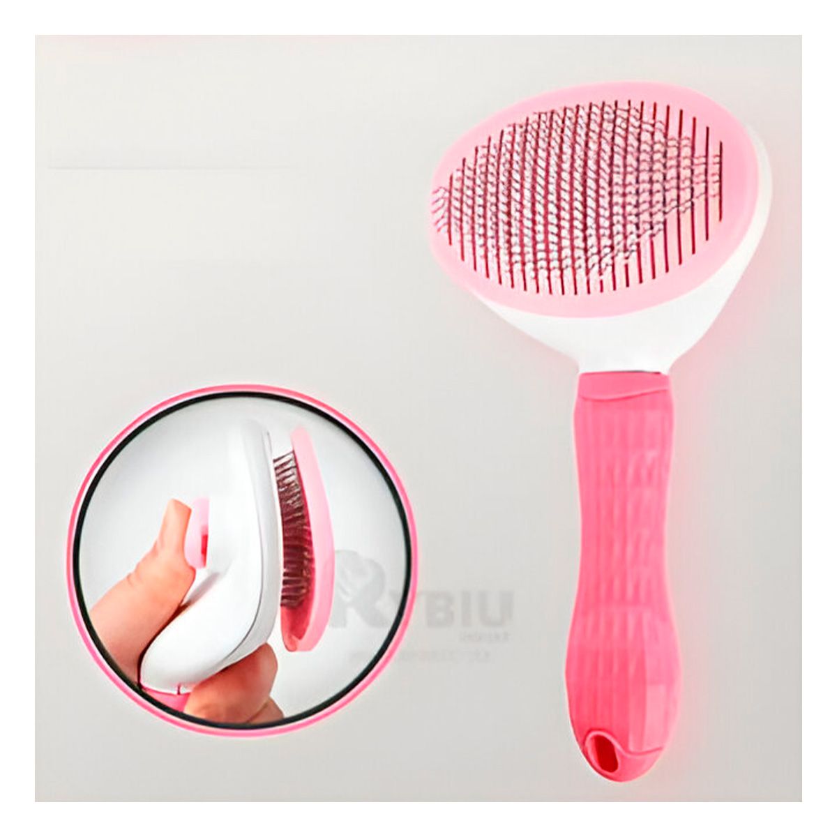 GENERICO - Cepillo para Eliminar Pelo Mascotas Rosado Y+Gift MiniAgenda
