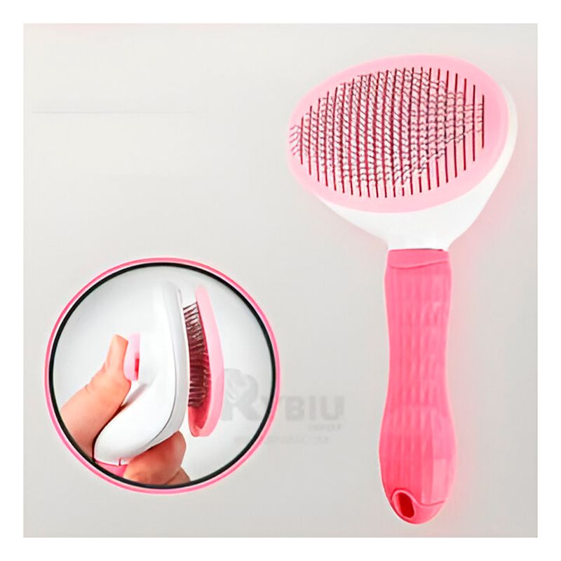 GENERICO - Cepillo para Eliminar Pelo Mascotas Rosado Y+Gift MiniAgenda